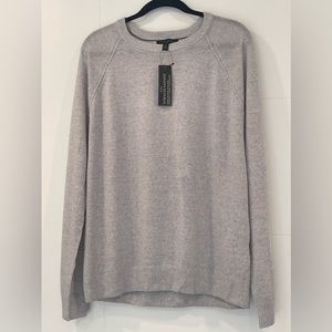 Brand New With Tags Banana Republic Heather Grey Merino Wool Sweater